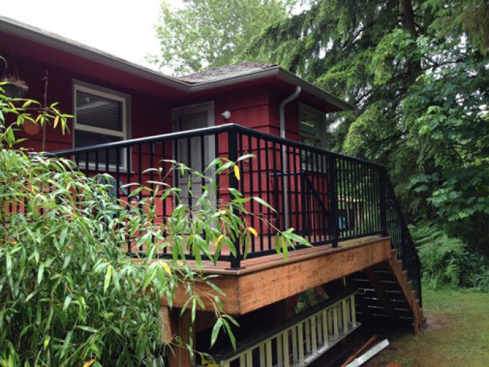Timbertech Composite deck with aluminum railing, Bellingham WA