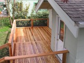 Freshly installed Cedar Deck with