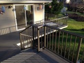 powder coated Aluminum railing on a Timbertech composite deck